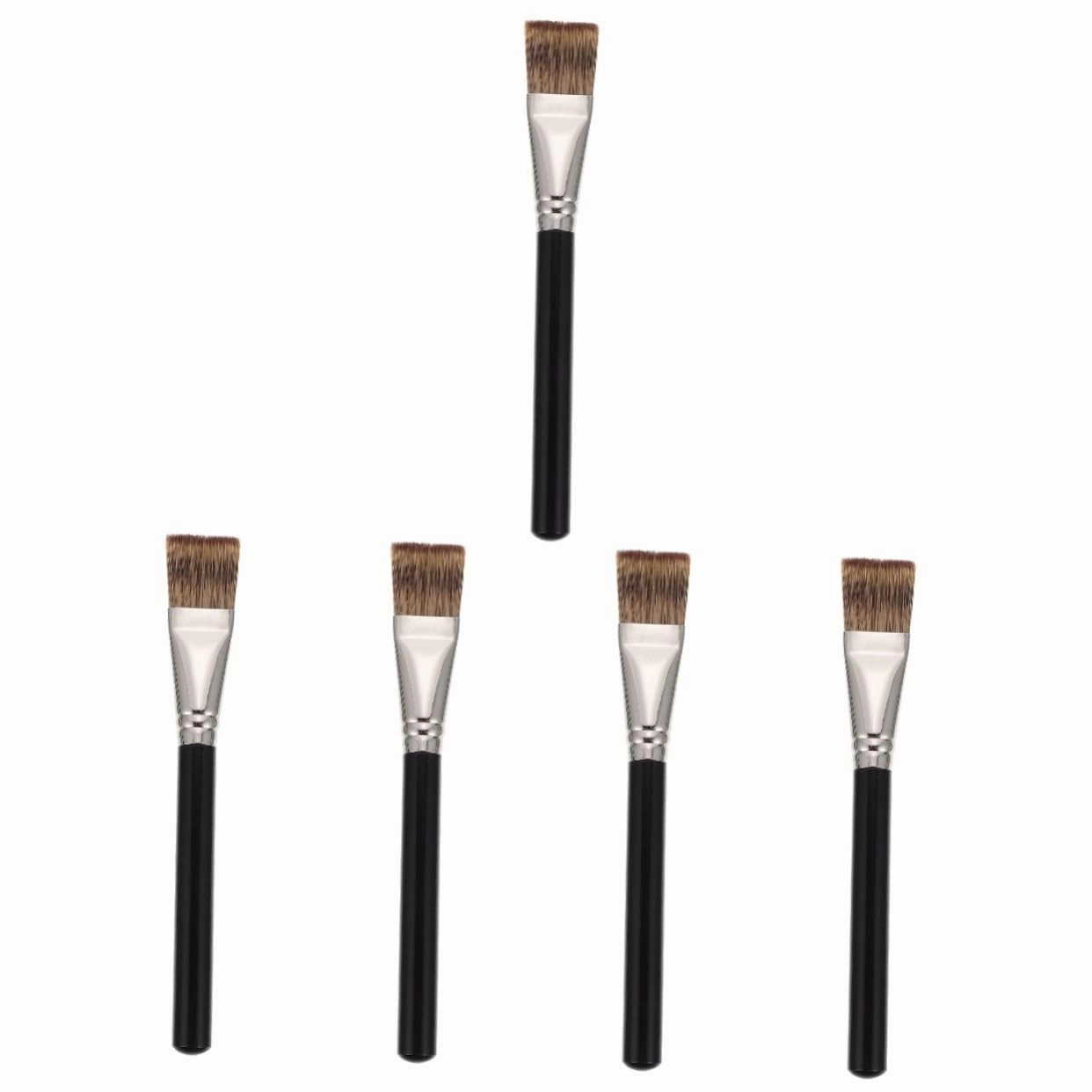 Angoily 5pcs Multi-use Foundation Brush Premium Synthetic Makeup Tool for Blending Buffing Contouring Soft Dense Bristles for Application for Cosmetics