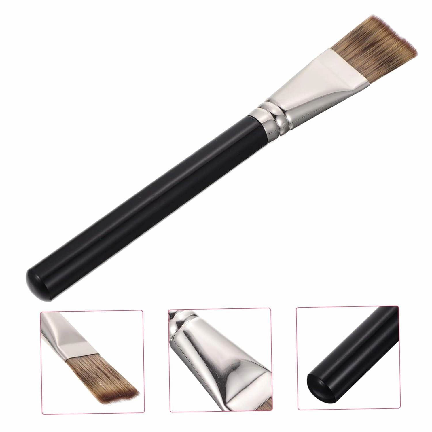 Angoily 5pcs Multi-use Foundation Brush Premium Synthetic Makeup Tool for Blending Buffing Contouring Soft Dense Bristles for Application for Cosmetics