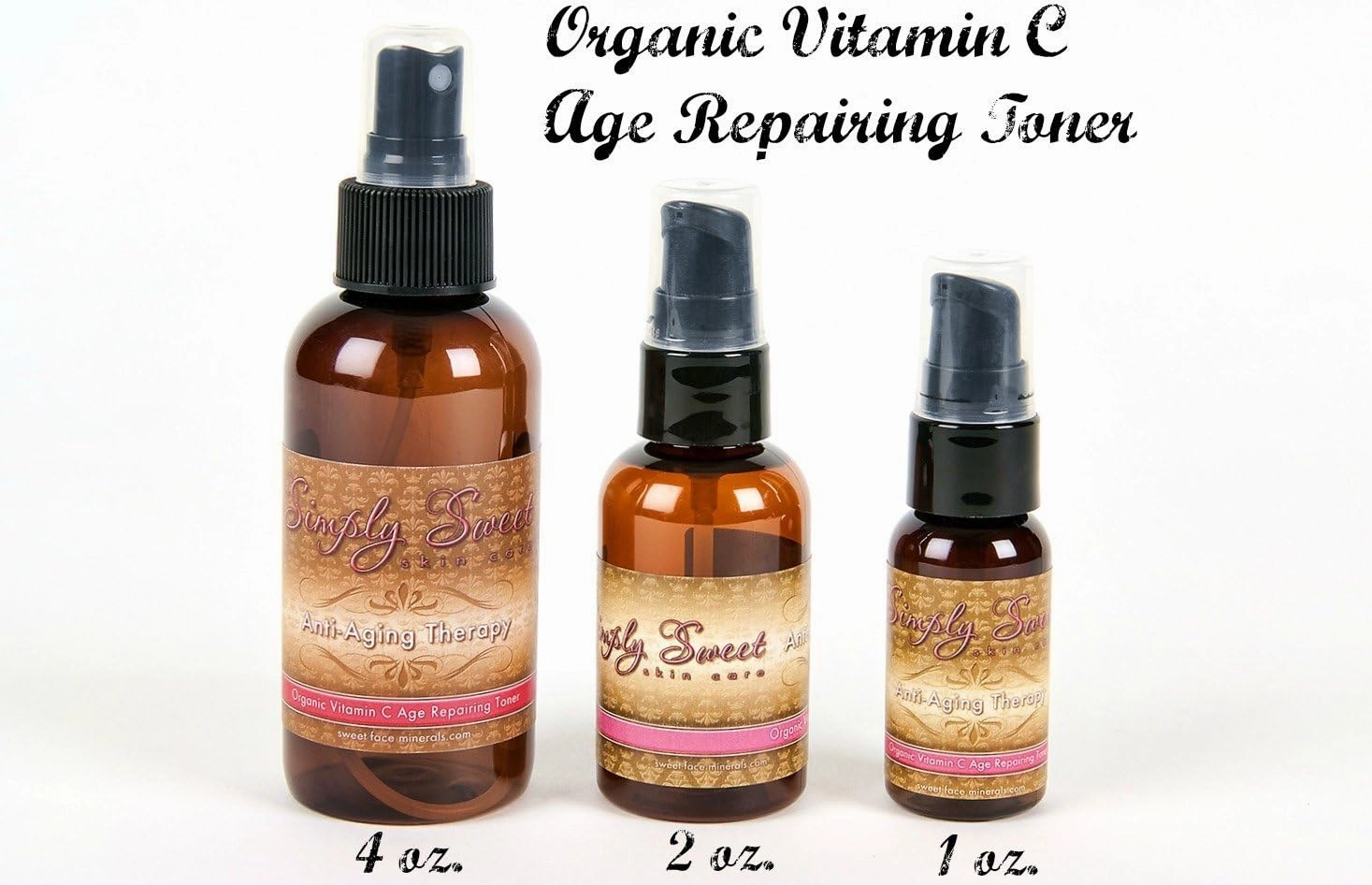ANTI AGING KIT (2oz SET) Cleanser Toner Moisturizer Vitamin C Skin Care Facial Fine Lines Wrinkle Reducer Cell Pores Organic Vegan Face Firming Lotion