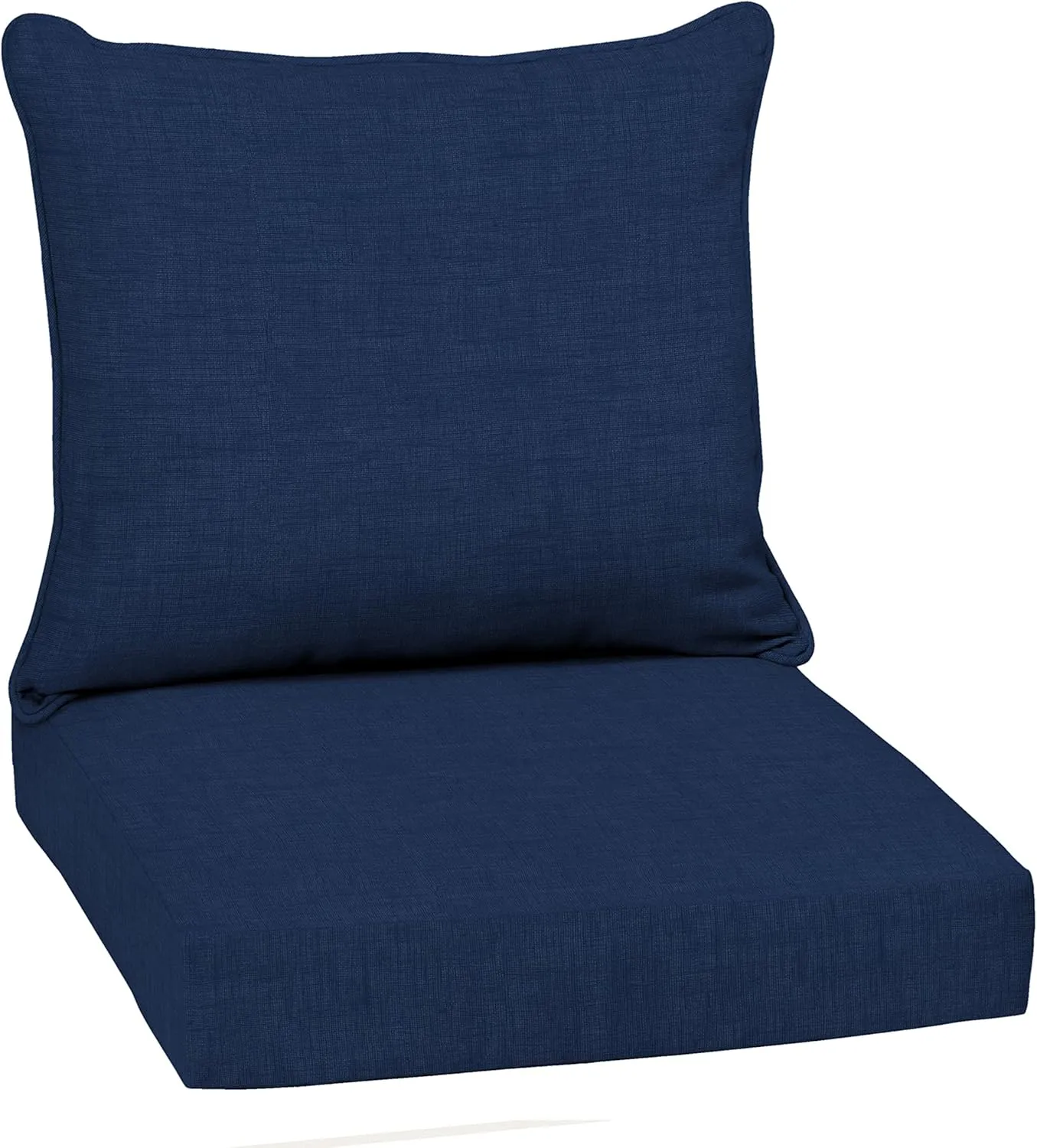 Arden Outdoor Deep Seat Cushion Set, 22 in x 24 in, Weather-Proof, Rain-Proof, Fade Resistant Patio Cushion Sapphire Blue Leala