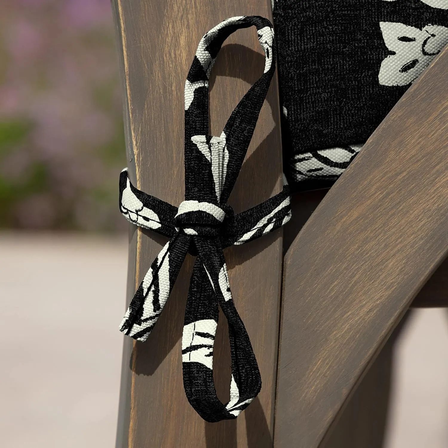 Arden Outdoor Seat Cushion, 19 x 19, Rain-Proof, Fade Resistant 19 x 19, Ashland Black Jacobean