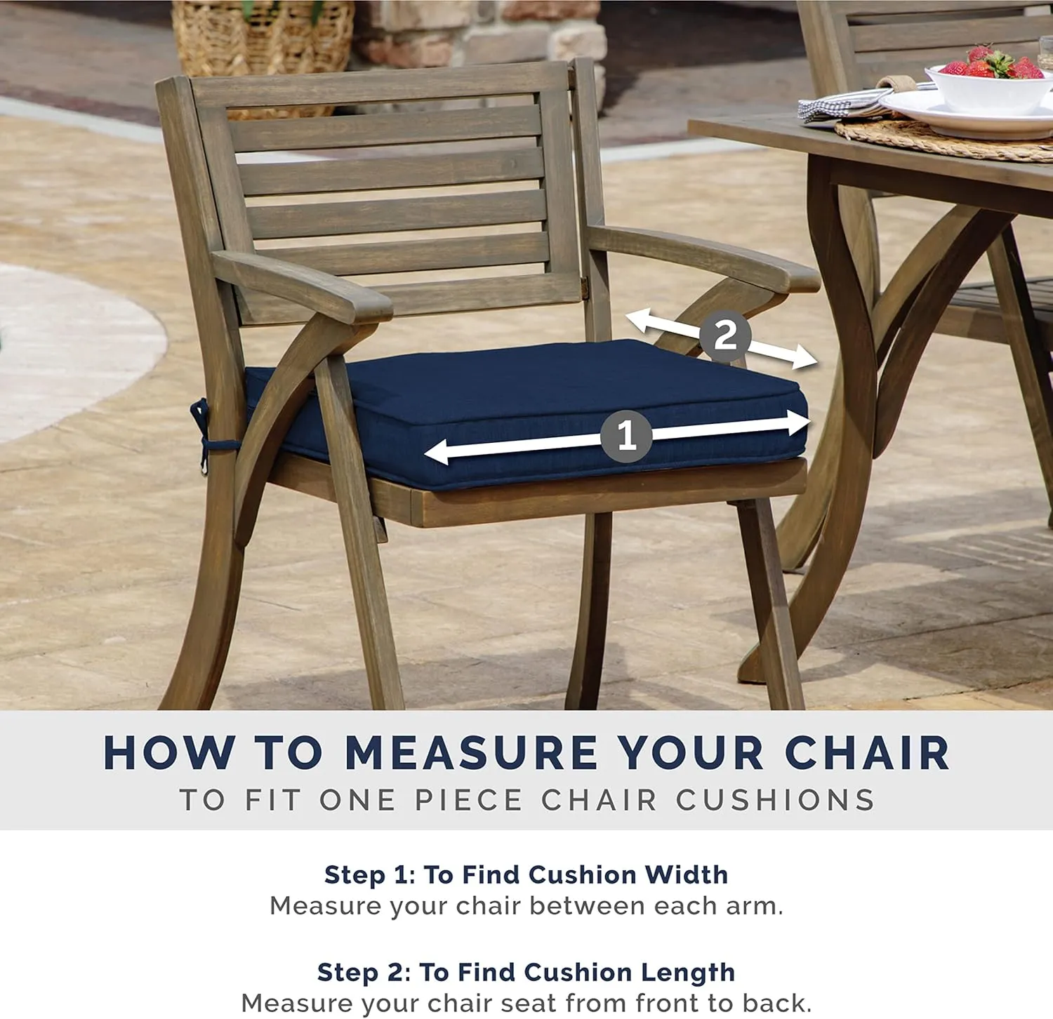 Arden Outdoor Seat Cushion, 19 x 19, Rain-Proof, Fade Resistant 19 x 19, Ashland Black Jacobean