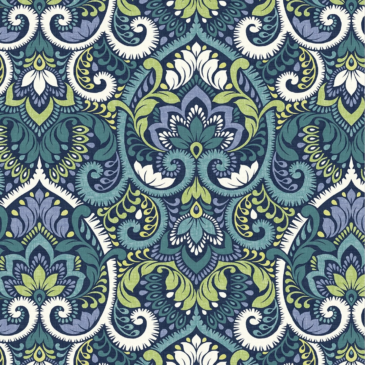 Arden Selections Outdoor Chair Cushion, 21 x 20, Water Repellent, Fade Resistant 21 x 20, Sapphire Aurora Blue Damask