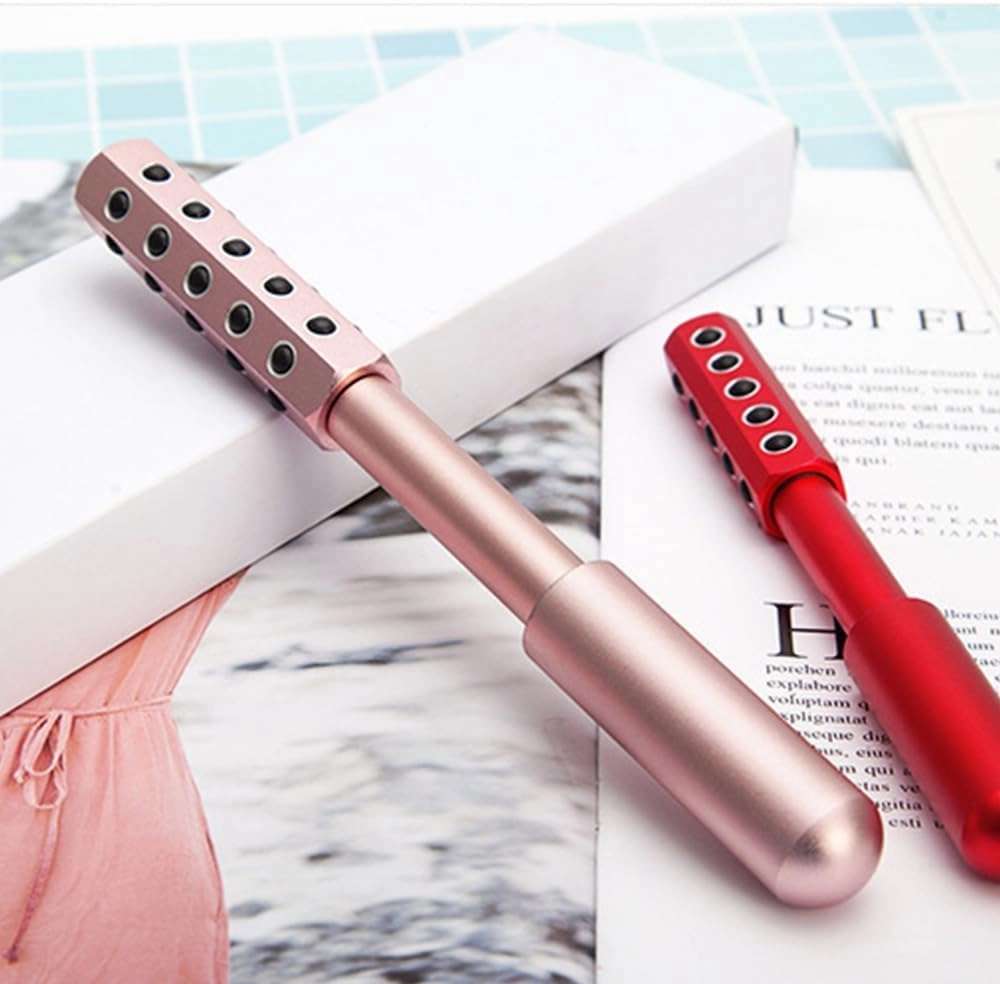 Arrily Face Roller,sculptor roller, 3D Facial Massage Roller for Women- Skin Firming Tool for Face, Neck, Arms & Legs (Rose gold)