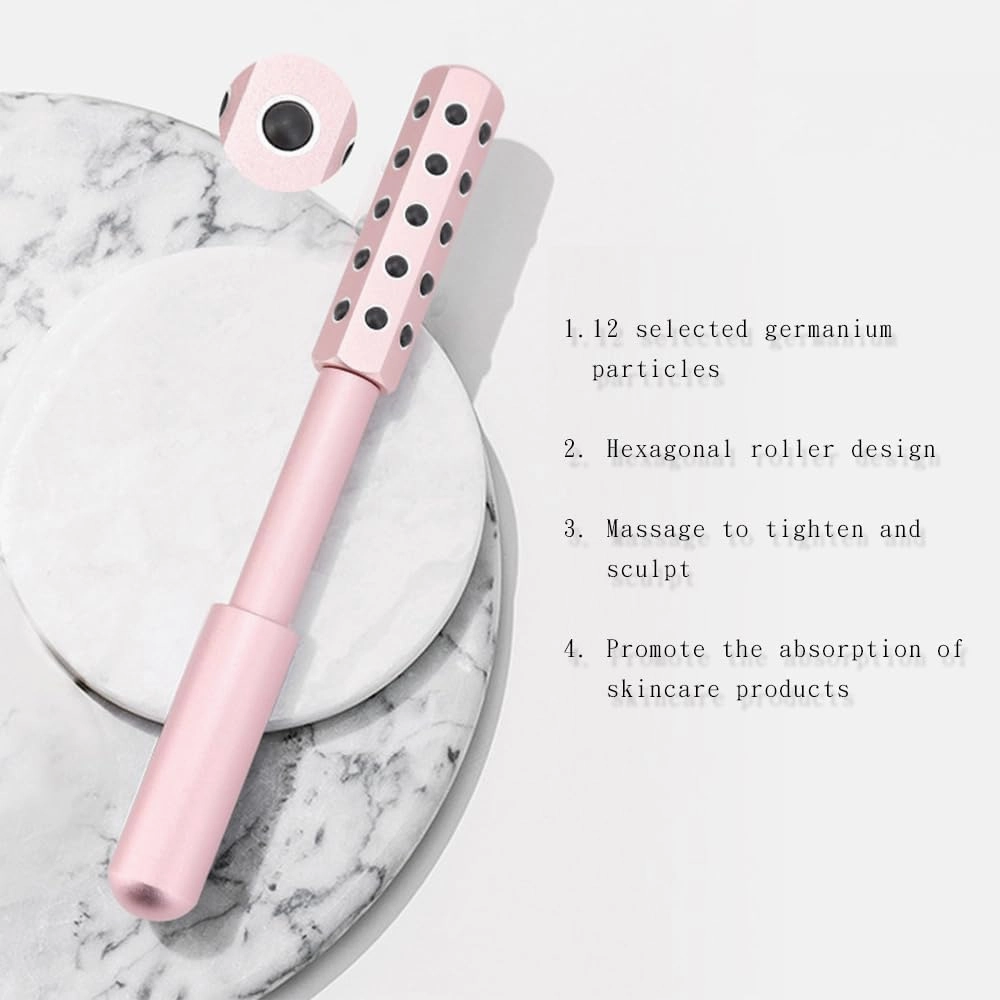 Arrily Face Roller,sculptor roller, 3D Facial Massage Roller for Women- Skin Firming Tool for Face, Neck, Arms & Legs (Rose gold)