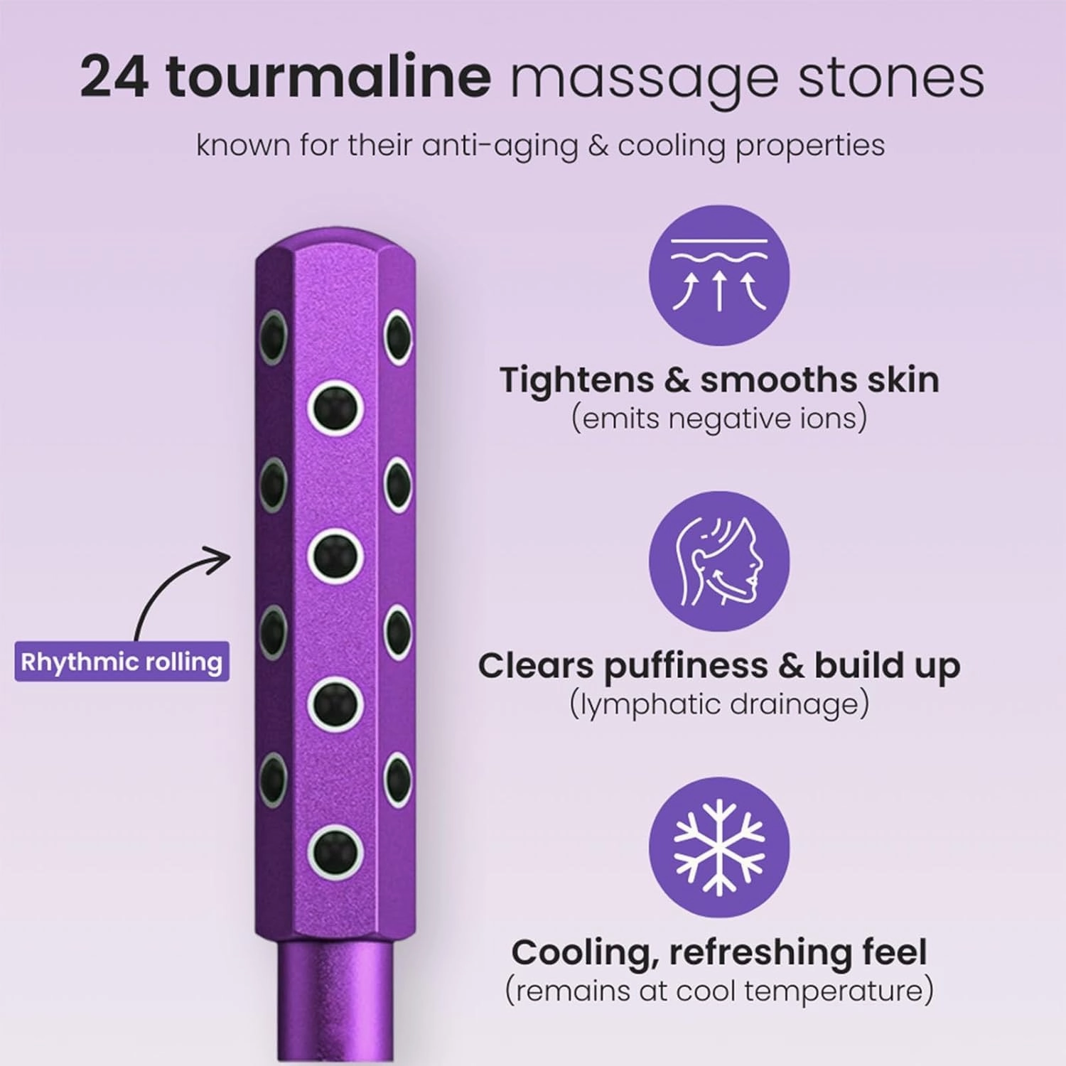 Arrily Face Roller,sculptor roller, 3D Facial Massage Roller for Women- Skin Firming Tool for Face, Neck, Arms & Legs (Rose gold)