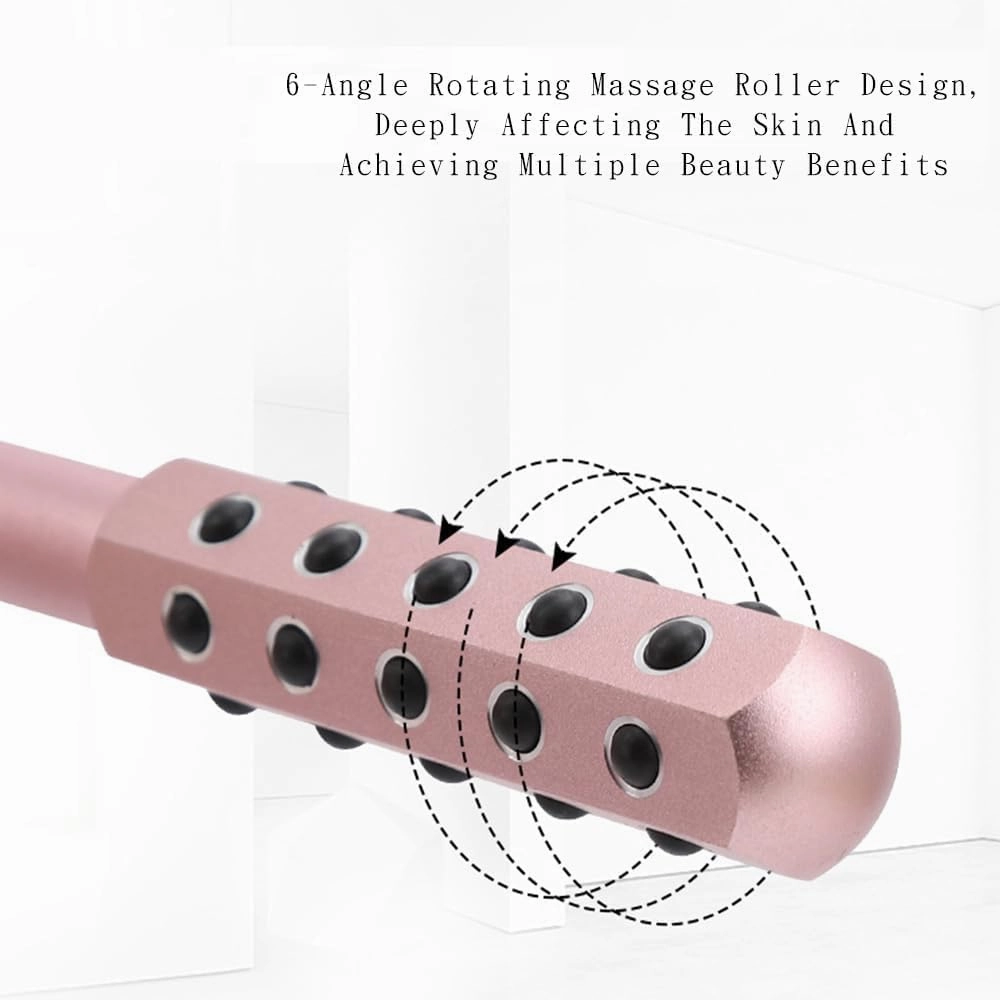 Arrily Face Roller,sculptor roller, 3D Facial Massage Roller for Women- Skin Firming Tool for Face, Neck, Arms & Legs (Rose gold)