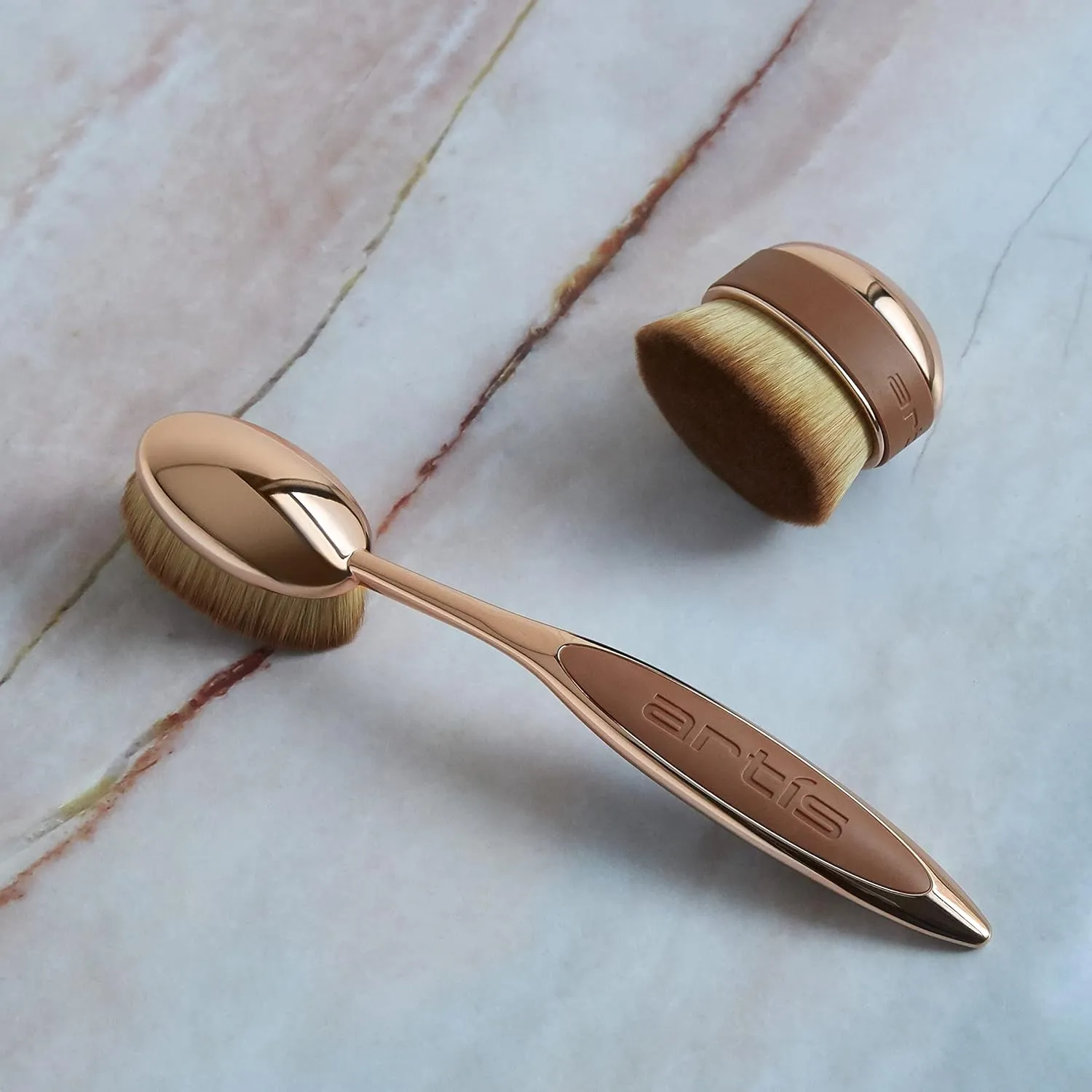 Artis Elite Palm Makeup Brush Luxury Synthetic Cosmefibre Brush Ideal For Foundation, SPF, Skincare Use With Liquids, Powders, and Creams Creates A Streak-Free Application