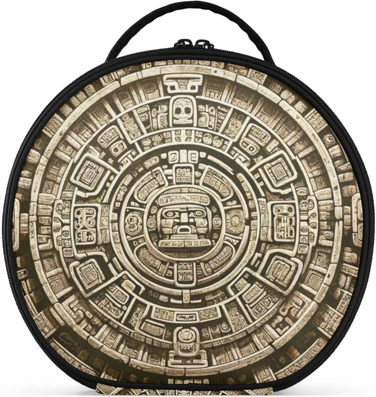 Augenstern Travel Makeup Bag Cosmetic Bag Ancient-mayan-calendar-stone Girl Portable Organizer Makeup Train Case Women Toiletry Bag