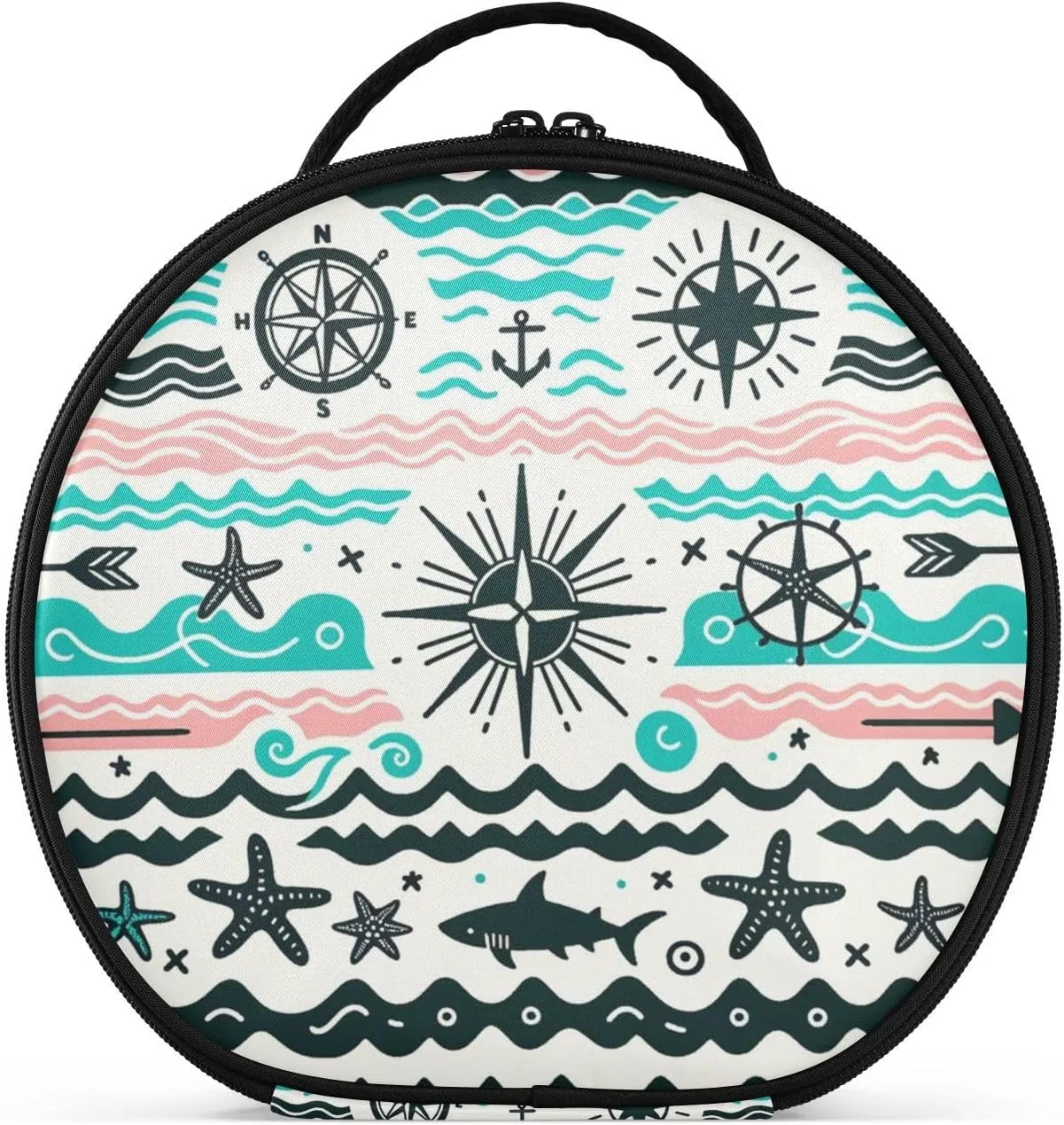 Augenstern Travel Makeup Bag Cosmetic Bag Bohemia-beach-style Girl Portable Organizer Makeup Train Case Women Toiletry Bag