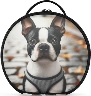 Augenstern Travel Makeup Bag Cosmetic Bag Boston-terrier-realistic Girl Portable Organizer Makeup Train Case Women Toiletry Bag