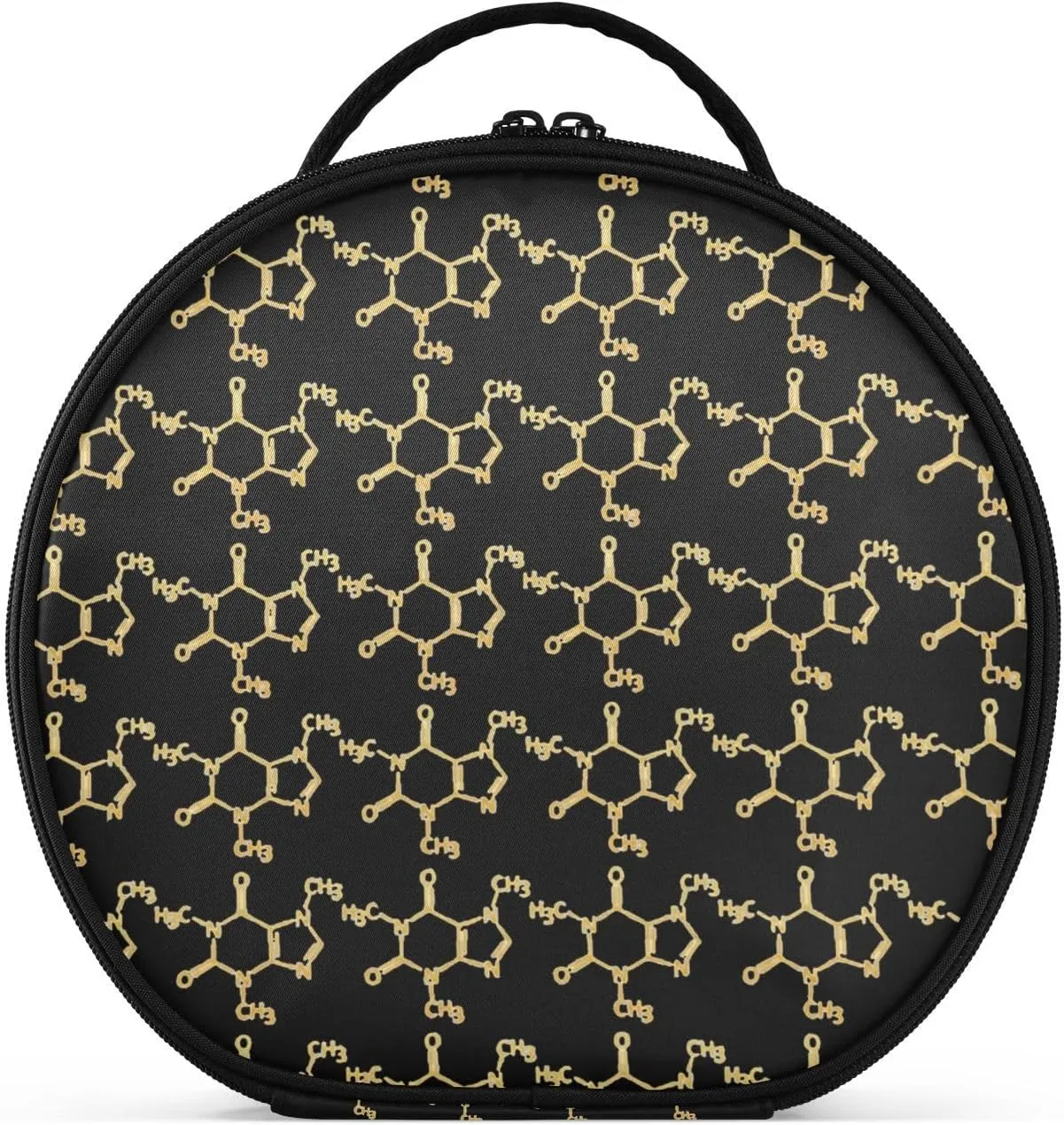 Augenstern Travel Makeup Bag Cosmetic Bag Funny-caffeine-molecule-chemistry Girl Portable Organizer Makeup Train Case Women Toiletry Bag