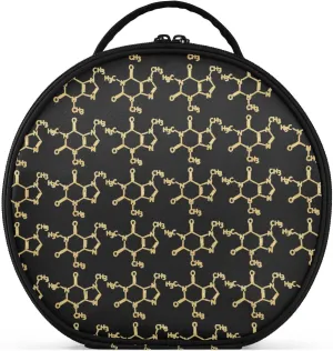 Augenstern Travel Makeup Bag Cosmetic Bag Funny-caffeine-molecule-chemistry Girl Portable Organizer Makeup Train Case Women Toiletry Bag