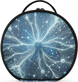 Augenstern Travel Makeup Bag Cosmetic Bag Neurons-abstract Girl Portable Organizer Makeup Train Case Women Toiletry Bag