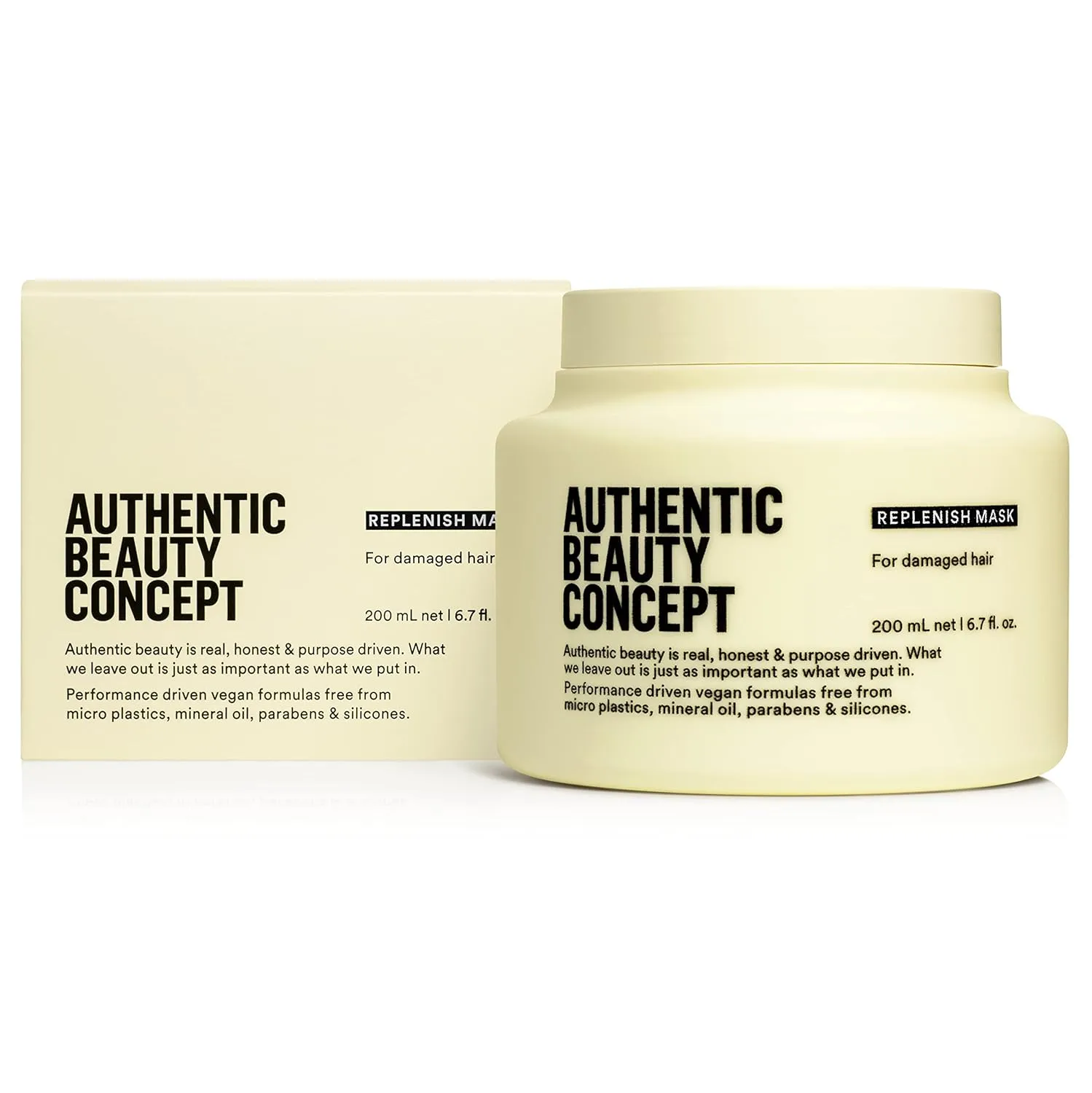 Authentic Beauty Concept Replenish Mask | Damaged Hair | Strengthens Hair Fiber | Vegan & Cruelty-free | Silicone-free