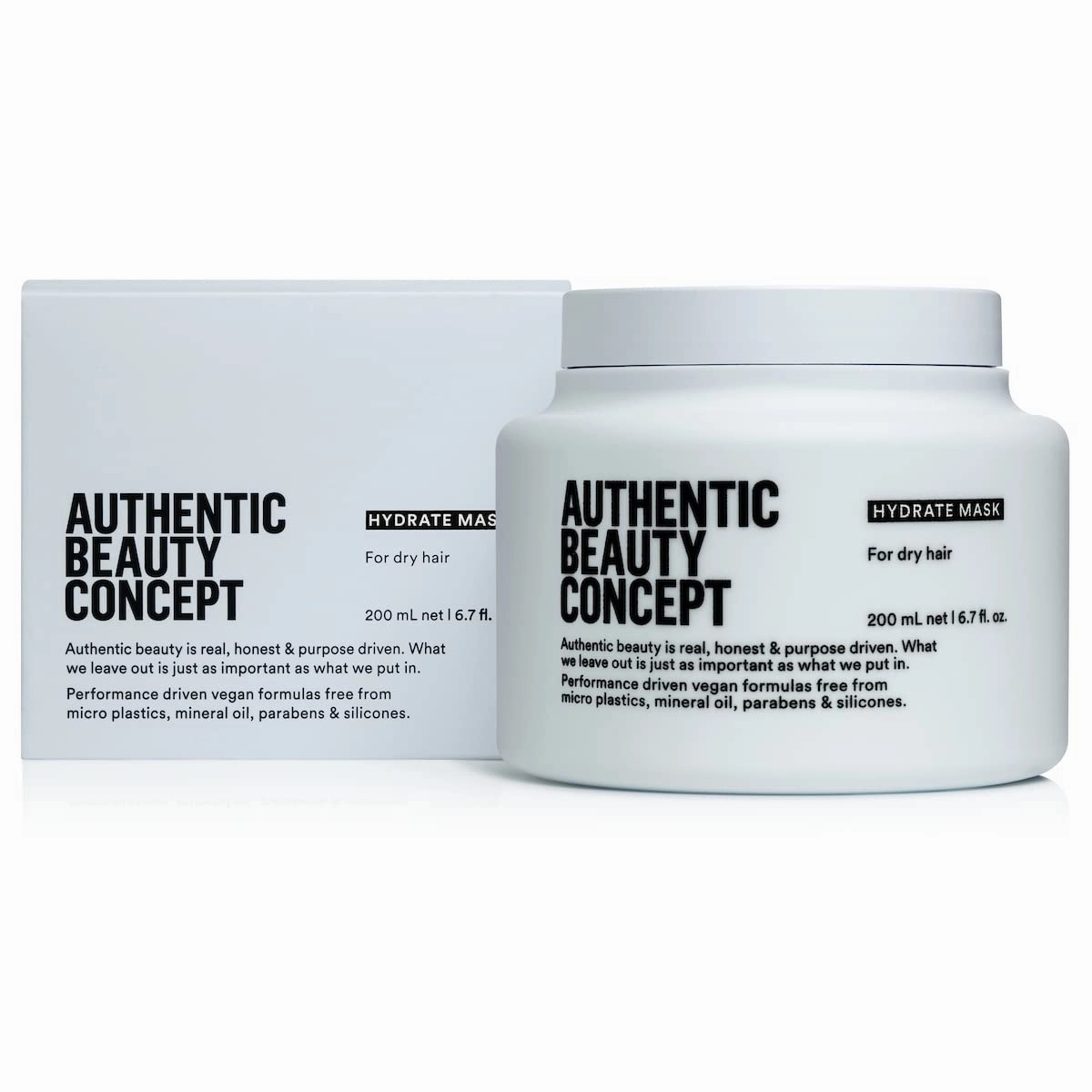 Authentic Beauty Concept Hydrate Mask | Normal To Dry or Curly Hair | Add Moisture & Shine | Vegan & Cruelty-free | Silicone-free