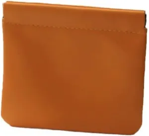 Automatic Closing Makeup Bag, Glasses Storage Bag, Change Bag, Card Bag, Lipstick Storage Small Bag(Orange)