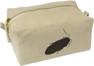 Azeeda 'Curious Hissing Cockroach' Canvas Wash Bag/Makeup Case (CS00038618)
