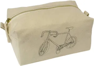 Azeeda 'Pedal Bike' Canvas Wash Bag/Makeup Case (CS00007198)