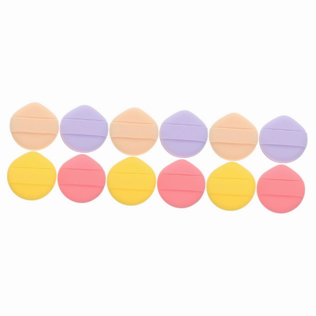 balacoo 12pcs Round Makeup Sponges for Foundation Reusable Face Puff Applicators Dual-sided Design for Wet Dry Use for Home Salon Makeup Comfortable Touch Workmanship