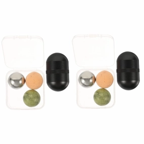 balacoo 2sets Facial Roller Detachable Jade for Skin Tightening Relaxation Portable Face Tool for Eye Neck Care Beauty Elderly Moms and Daughters