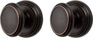 Baldwin Carnaby, Interior Passage Door Knob for Hallway/Closet/Rooms, Non-Locking Door Handle With Microban Protection, in Venetian Bronze