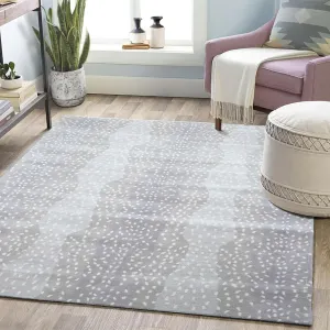 Ballard Designs Antelope Cheetah Blue Hand Tufted Handmade Tufted 100% Nz Woolen Rug for Living Room Hall Room