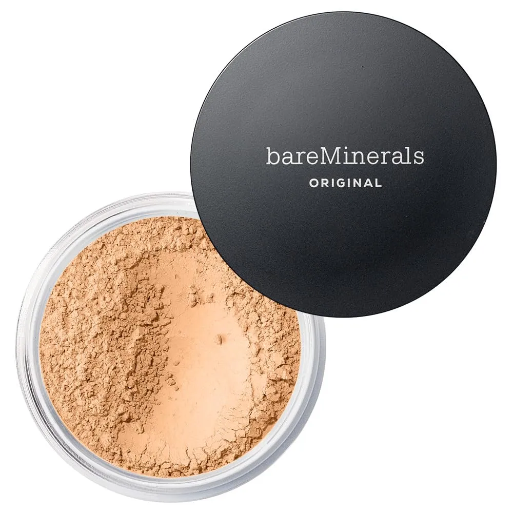 bareMinerals Original Loose Powder Foundation SPF 15, Lightweight Mineral Loose Powder Foundation Makeup, Buildable Coverage, Talc Free, Vegan