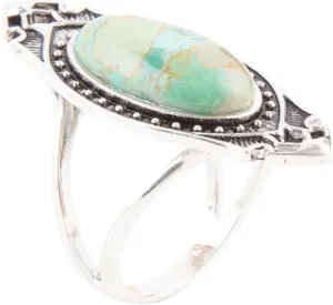 Barse Jewelry Phantom Blue Turquoise and Sterling Silver Ring