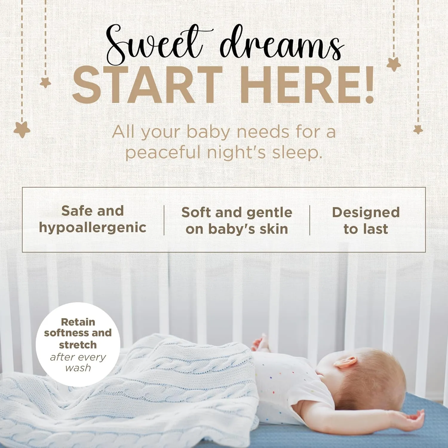 Bassinet Fitted Sheets - Compatible with Chicco LullaGo Nest Portable Bassinet, Close to You 3-in-1 & Next2Me Bedside Bassinet | 100% Organic Muslin Cotton -Light Blue   Dark Blue | 32x19 (2 Pack)