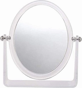 Bathroom Mirror Small Mirror Makeup Vanity Mirror, Desktop Two- Sided Beauty Mirror 3X Magnification Cosmetic Mirror 360° Swivel Bathroom Mirror Makeup Mirror