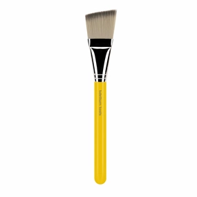 Bdellium Tools Professional Makeup Brush - Studio Series 367 Slanted Primer - With Soft Synthetic Fibers, For Applying Lotion or Primer (Yellow, 1pc)