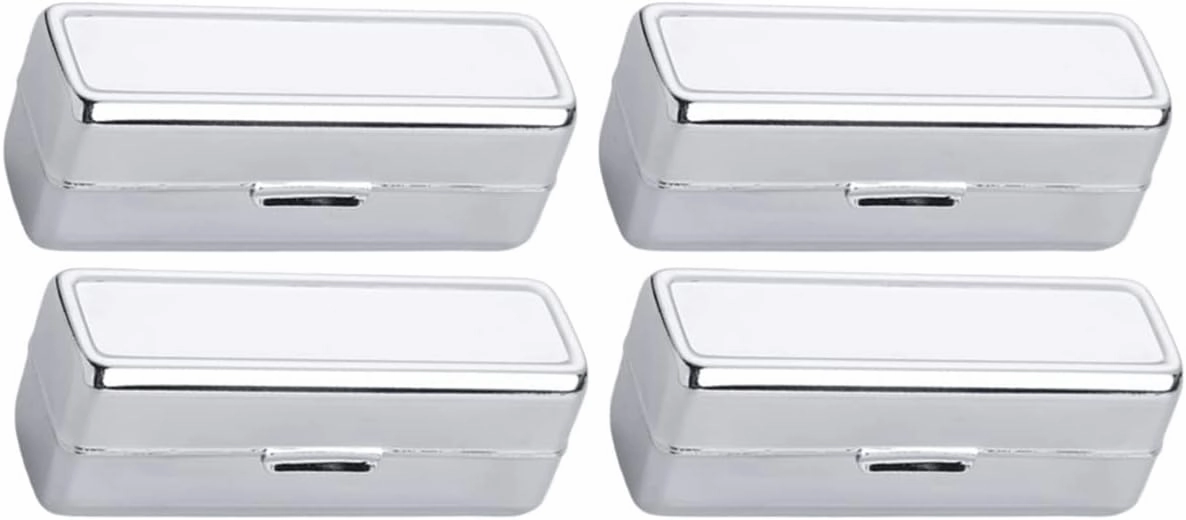 Beaupretty 4 Pcs Metal Lipstick Lipstick Case Holder Lipstick Case Purse Lipstick Box with Mirror Case Holder With