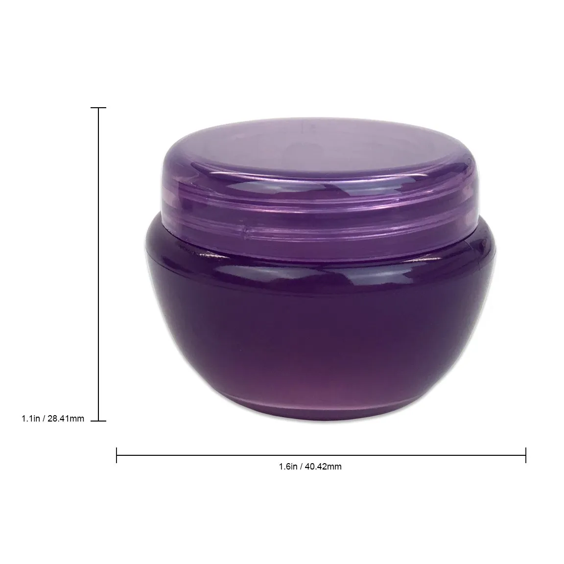 Beauticom® 10G/10ML (48 Pieces, Dark Purple) Frosted Container Jars with Inner Liner for Scrubs, Oils, Salves, Creams, Lotions, Makeup Cosmetics, Nail Accessories, Beauty Aids - BPA Free