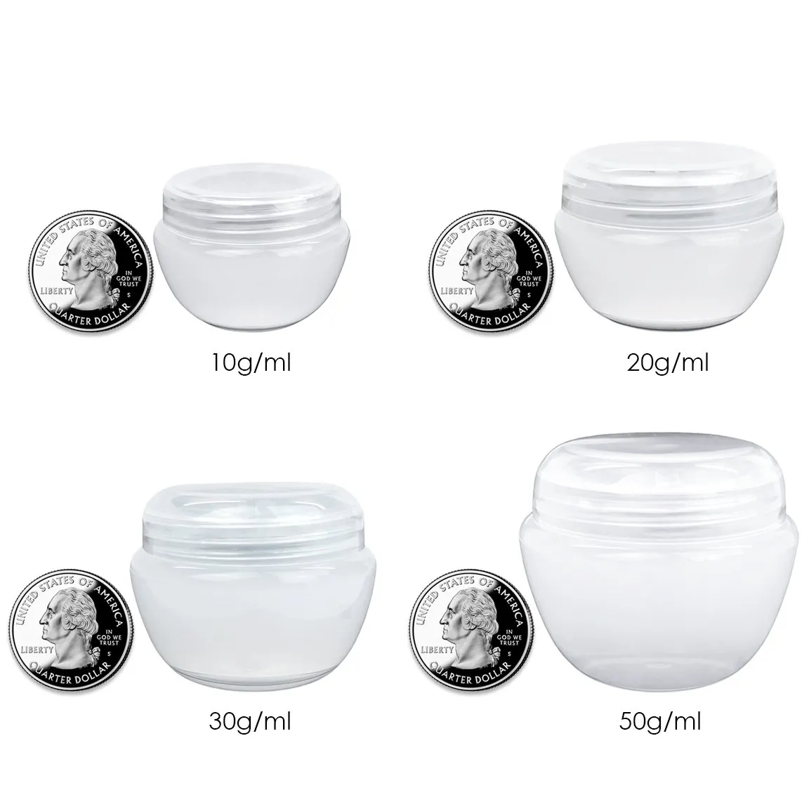 Beauticom® 10G/10ML (48 Pieces, Dark Purple) Frosted Container Jars with Inner Liner for Scrubs, Oils, Salves, Creams, Lotions, Makeup Cosmetics, Nail Accessories, Beauty Aids - BPA Free