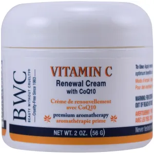 Beauty Without Cruelty Vitamin C Renewal Cream with CoQ10 – Premium Aromatherapy Face Cream, Vegan-Friendly & Cruelty-Free, 2 Oz