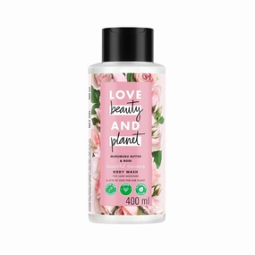 Beauty Love & Planet Moisturising Body Wash 400ml|| with Murumuru Butter & Rose|| Sulfate Free|| Paraben Free- Liquid Shower Gel