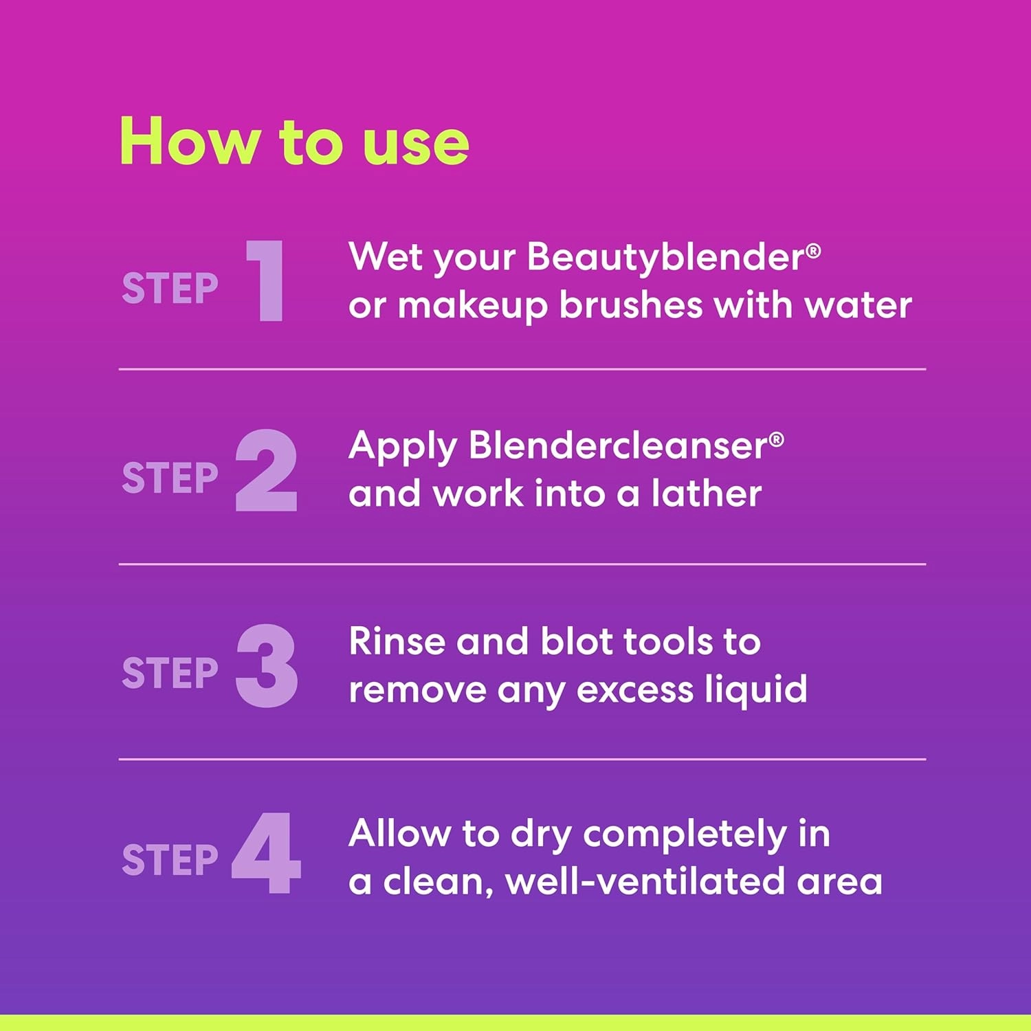 beautyblender® | Blendercleanser® Liquid Lavender Beauty Blender Cleanser, Cleaning Makeup Sponges, Brushes & Applicators, 5 oz