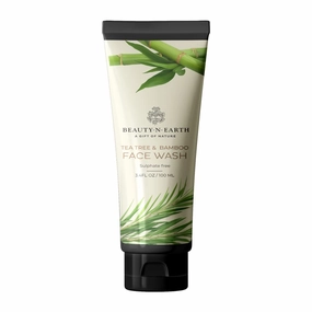 BEAUTYNEARTH Tea Tree & Bamboo Facewash - All Skin Type Natural Face Wash for Women & Men - Paraben & Sulphate Free (100ml)