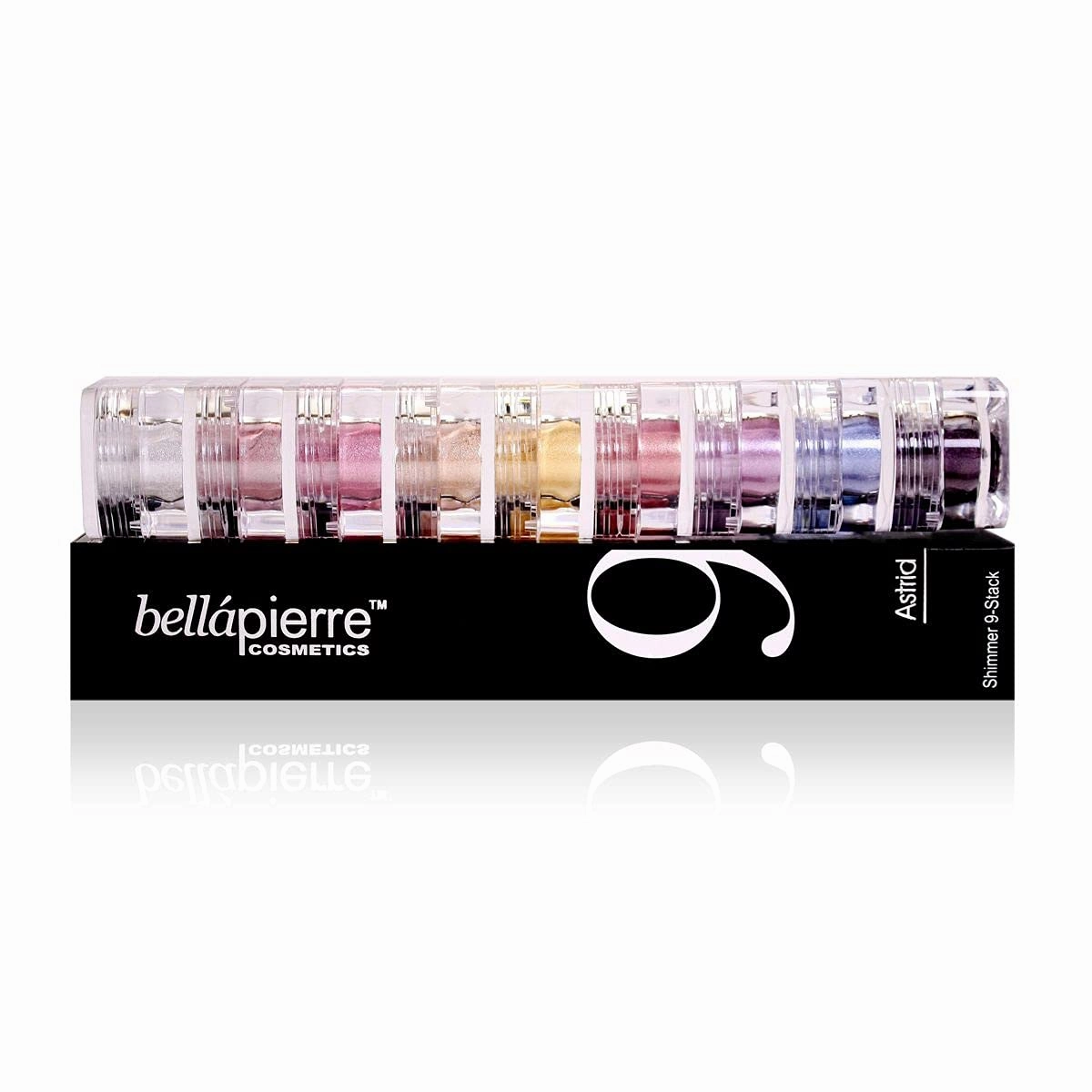 bellapierre Shimmer Powder 9 Stack | Paraben Free Eyeshadow | Vegan & Cruelty Free Eye Makeup - 9 Count - Astrid