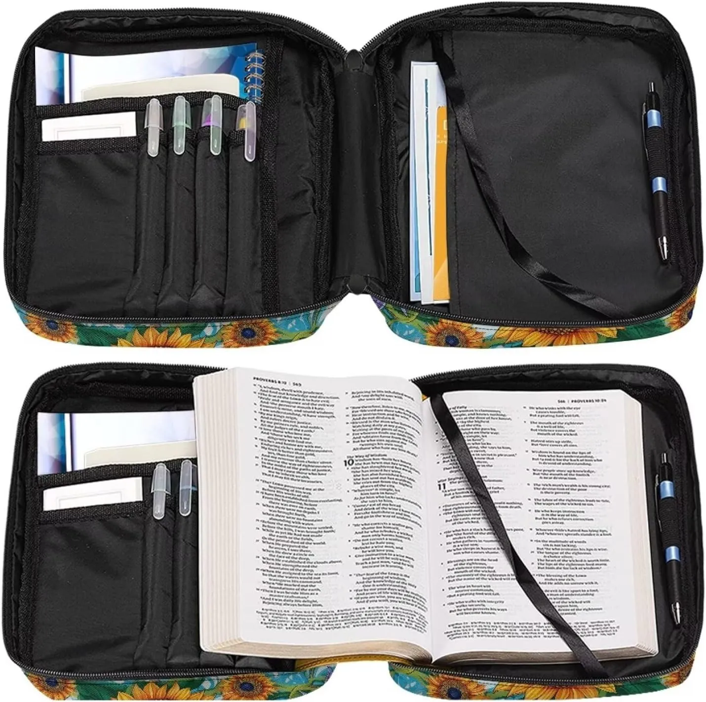 Bible Bag Tote Bible carrying case for Women Men Bible Covers for Women Men with Pockets Personalized