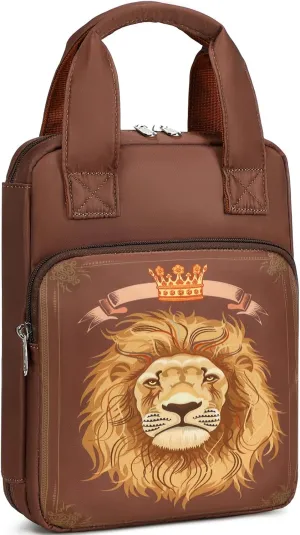 Bible Cover for Boys, Kids Bible Case Carrying Book Case Church Bag Bible Protective with Zippered Pocket, Lion