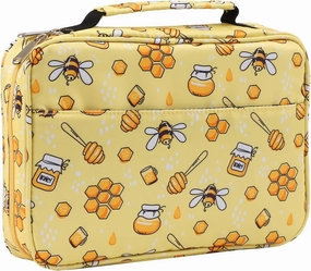 Bible Cover Carrying Book Case Church Bag Bible Protective with Handleand Zippered Back Pocket, Gift for Girls Women Mother Men Women Father Kids(Yellow)