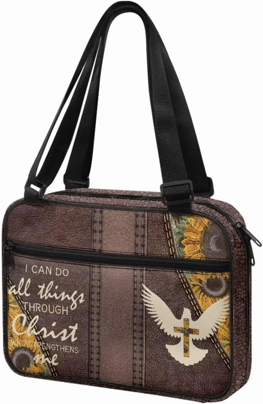 Bible Cover Case for Women with Handle Bible Bag Journal Case Bible Carrying Case Book Protector