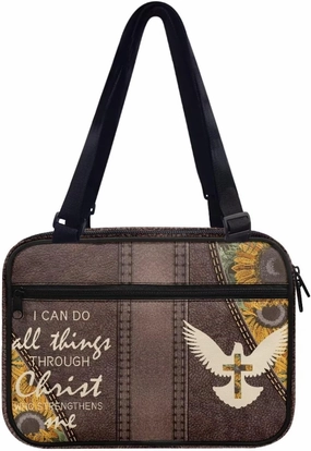 Bible Cover Case for Women with Handle Bible Bag Journal Case Bible Carrying Case Book Protector