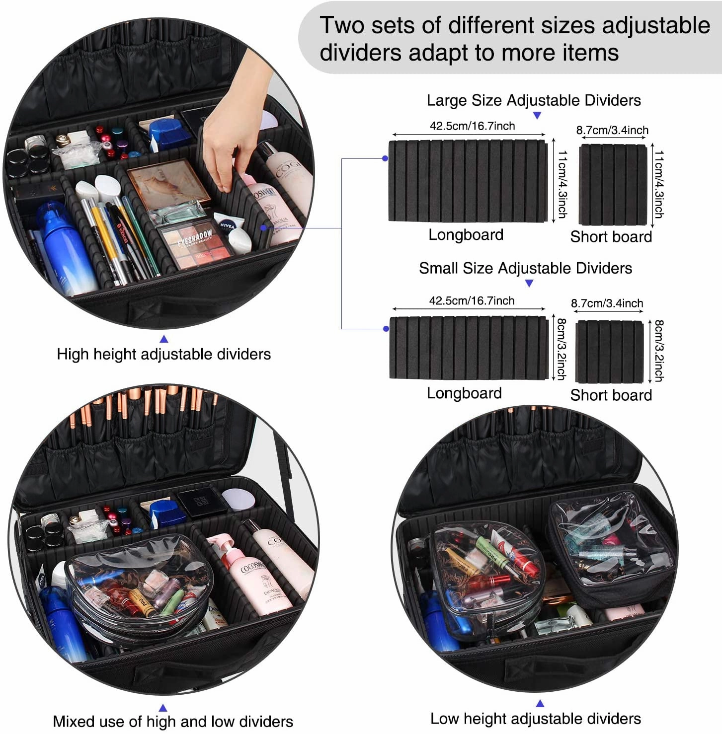 Black Extra Large Makeup Case
