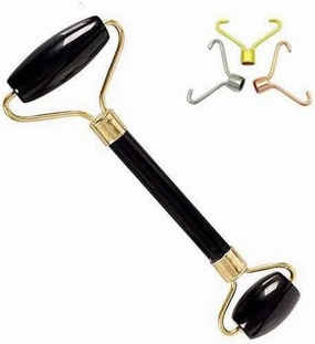 Black Onyx Gua Sha SPA Jade Massage Roller Massager Eye Face Neck Facial Relaxation Slimming Tool