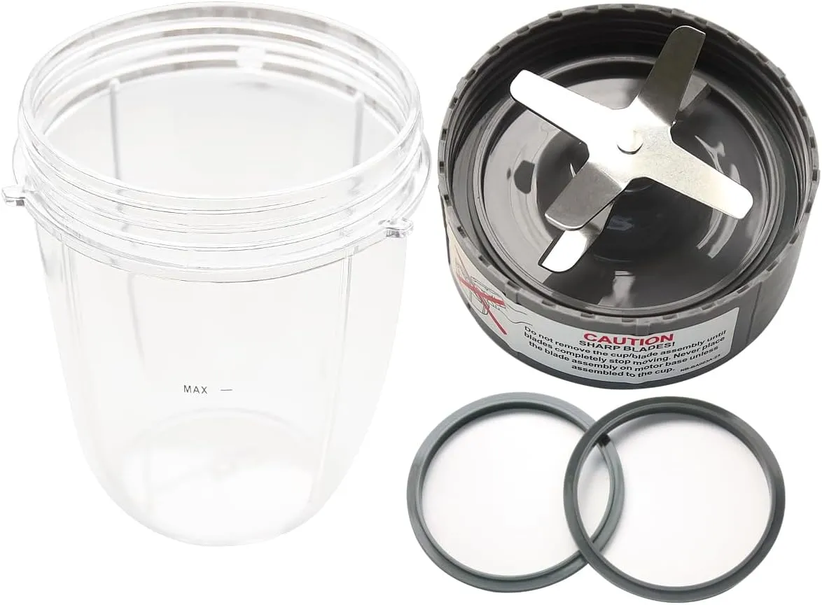 Blender Replacement Parts Accessories Compatible with Nutribullet 600W 900W Extractor Blade with Small 18oz Cup and 2 Spare Gasket