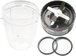 Blender Replacement Parts Accessories Compatible with Nutribullet 600W 900W Extractor Blade with Small 18oz Cup and 2 Spare Gasket