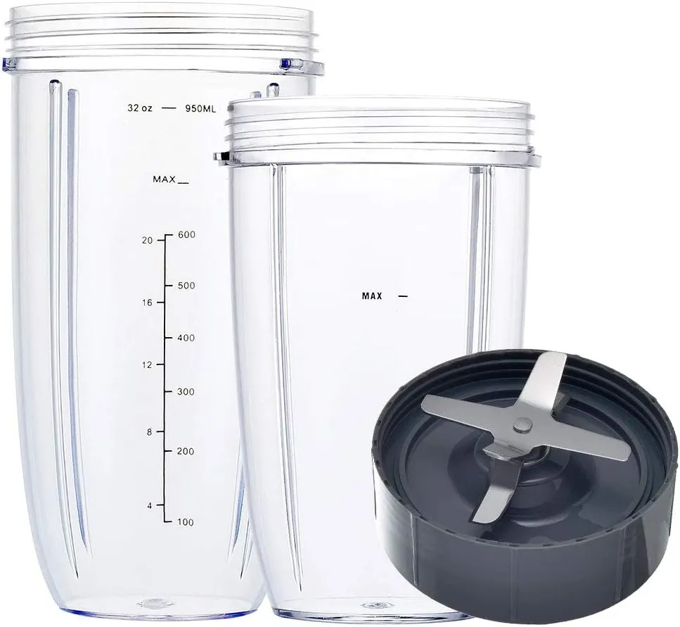 Blender Replacement Parts for Nutribullet, 32oz & 24oz Cups with Replacement Extractor Blade, Compatible with Nutri Bullet 600W/900W Blenders (3 PCS)